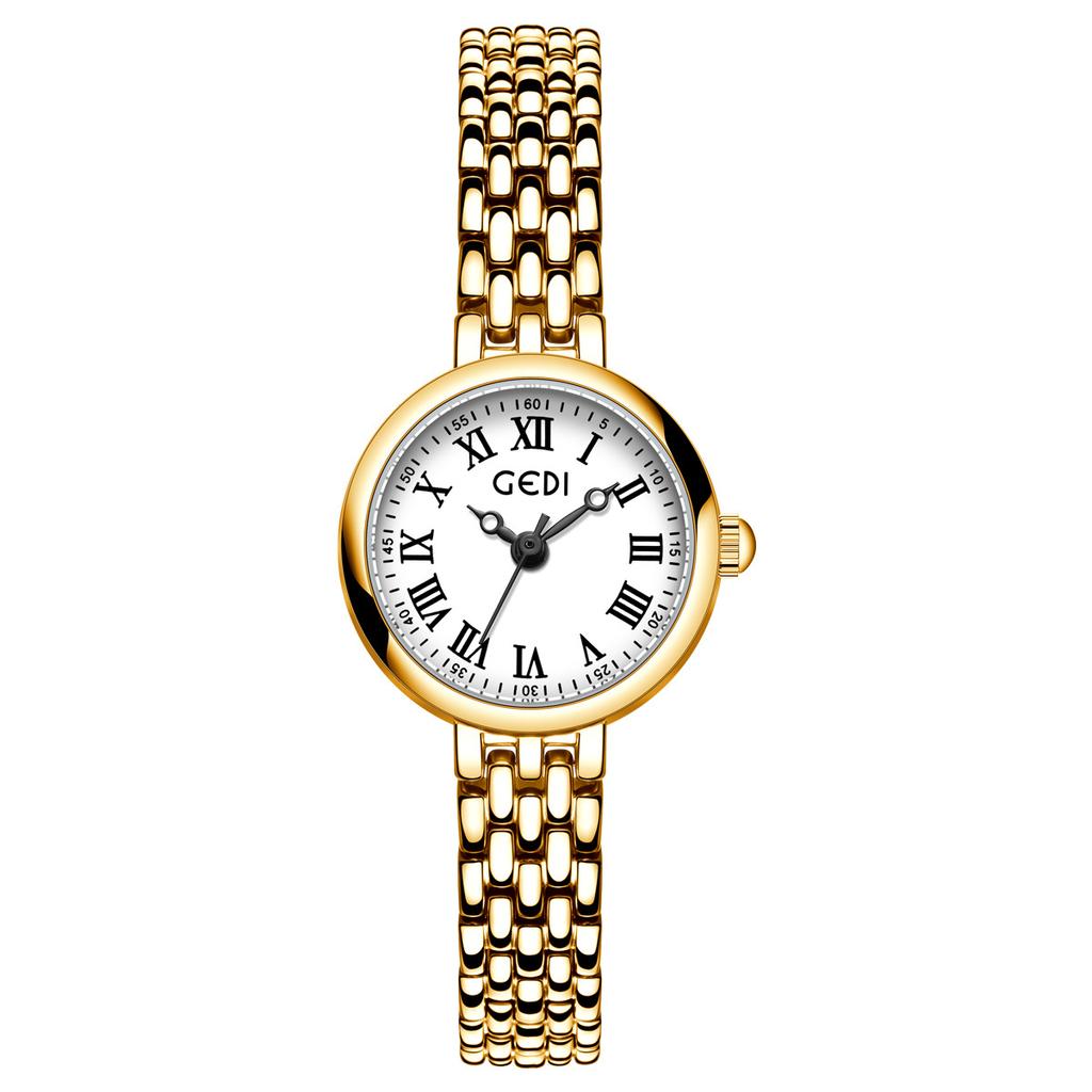 Small Exquisite Light Luxury Temperament Stainless Steel With Women'S Watch Niche High Value Waterproof Quartz Watch