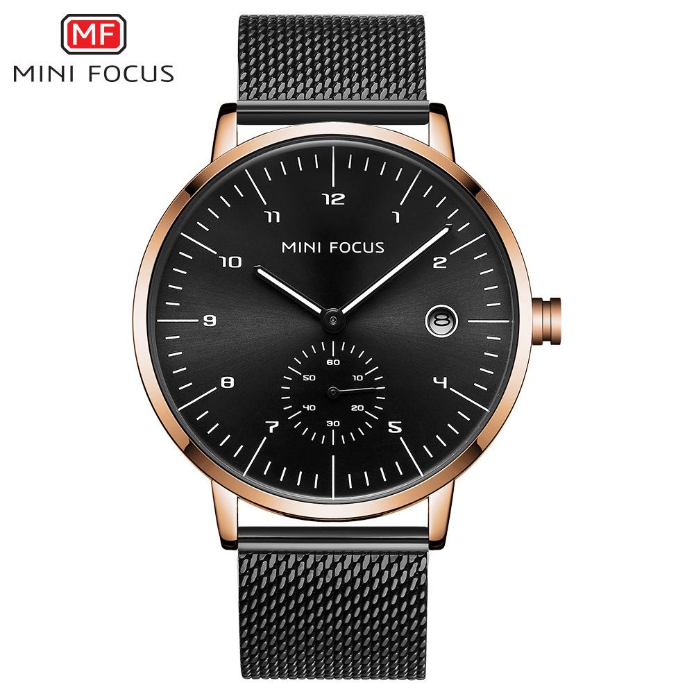 Watch Casual Men's Watch Calendar Waterproof Milan Mesh Strap Men's Watch