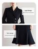 2025 Spring Hepburn Style Women's Black Fishtail Suit Dress: Elegant and Professional
