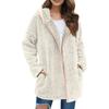 Damen Casual Hoodie, Farbe Langarm Kapuzenpullover mit Umlegekragen