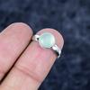 Aqua Chalcedony Gemstone Handmade 925 Sterling Silver Jewelry Ring Size 6 MM-3441