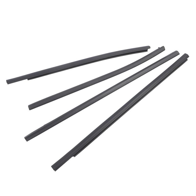 4PCS Car Door Window Weatherstrip AB3Z2625554F Door Window Sealing Strip Moulding Trim for Ranger PX2 PX3 Wildtrak Raptor XLT XL