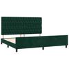 Bed Frame without Mattress Dark Green 200x200 cm Velvet