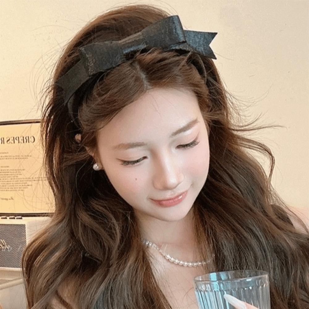 Thin Bow Headband Non-Slip Women Hairband Elegant Balletcore Hair Band  Student