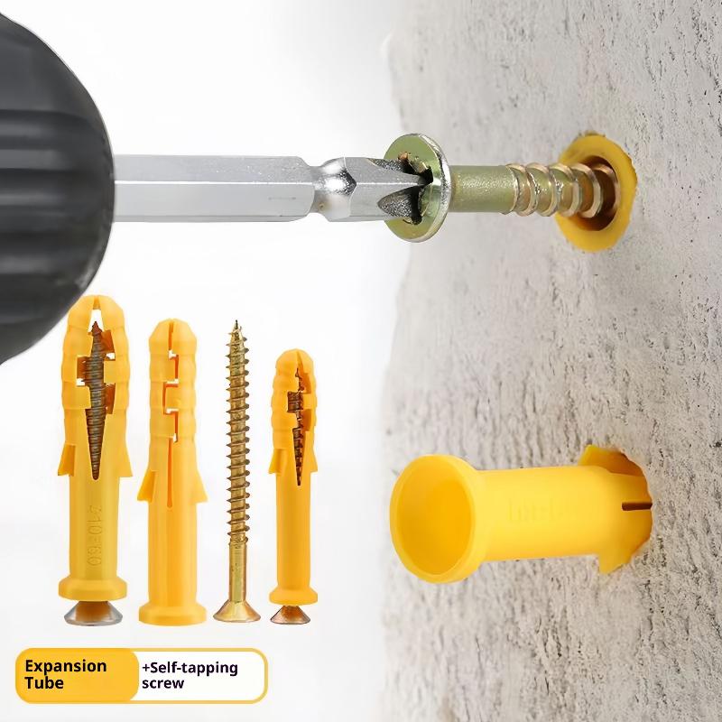 10/25/50Pcs Self-Tapping Screws Kit Stainless Steel Expansion Screws Cross Tips Wall Anchors And Screws For Drywall