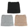 Warm Knitted Bonnet Cap With Cute Cats Ears Design, Soft Breathable Pullover Hat Headwear For Cold Weather