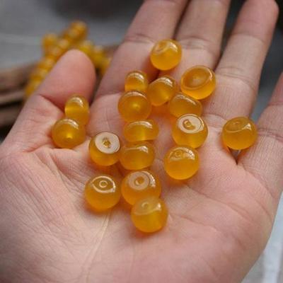 Handgefertigte Natürliche Rote Achat und Gelbe Chalcedon Abakus-Abstandshalterperlen für DIY-Armbänder