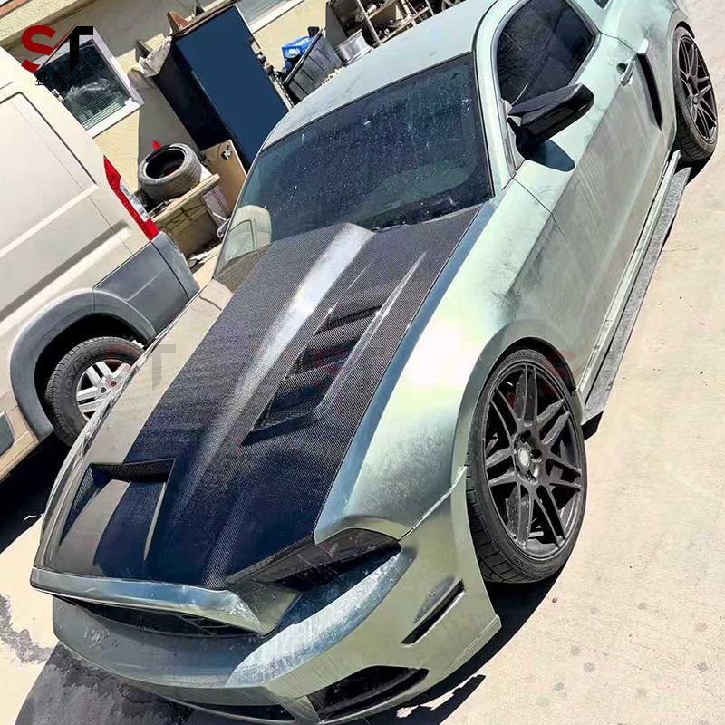11-14 Ford Mustang Modified TF Carbon Fiber Hood & Front Bumper Cover
