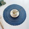 Nordic Round Cotton Yarn Placemat Lace Heat-Resistant Coaster for Daily Use