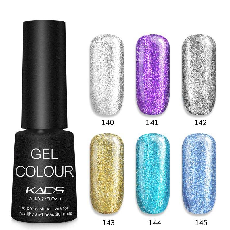KADS 6pcs/set 7ml Nail Gel Polish UV Gel Polish Soak Off Nail Varnish Kits Semi Permanent LED Nail Gel Lacquer Manicure Nail Art