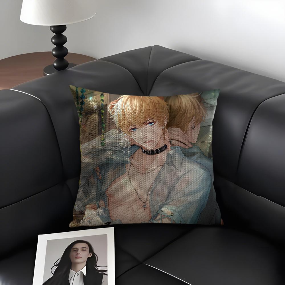 Mr Love Queens Choic Kiro Cushion Cover Natural Linen Organic Fabric DoubleSided Printing Sofa Home Decor Gift Pillow Case