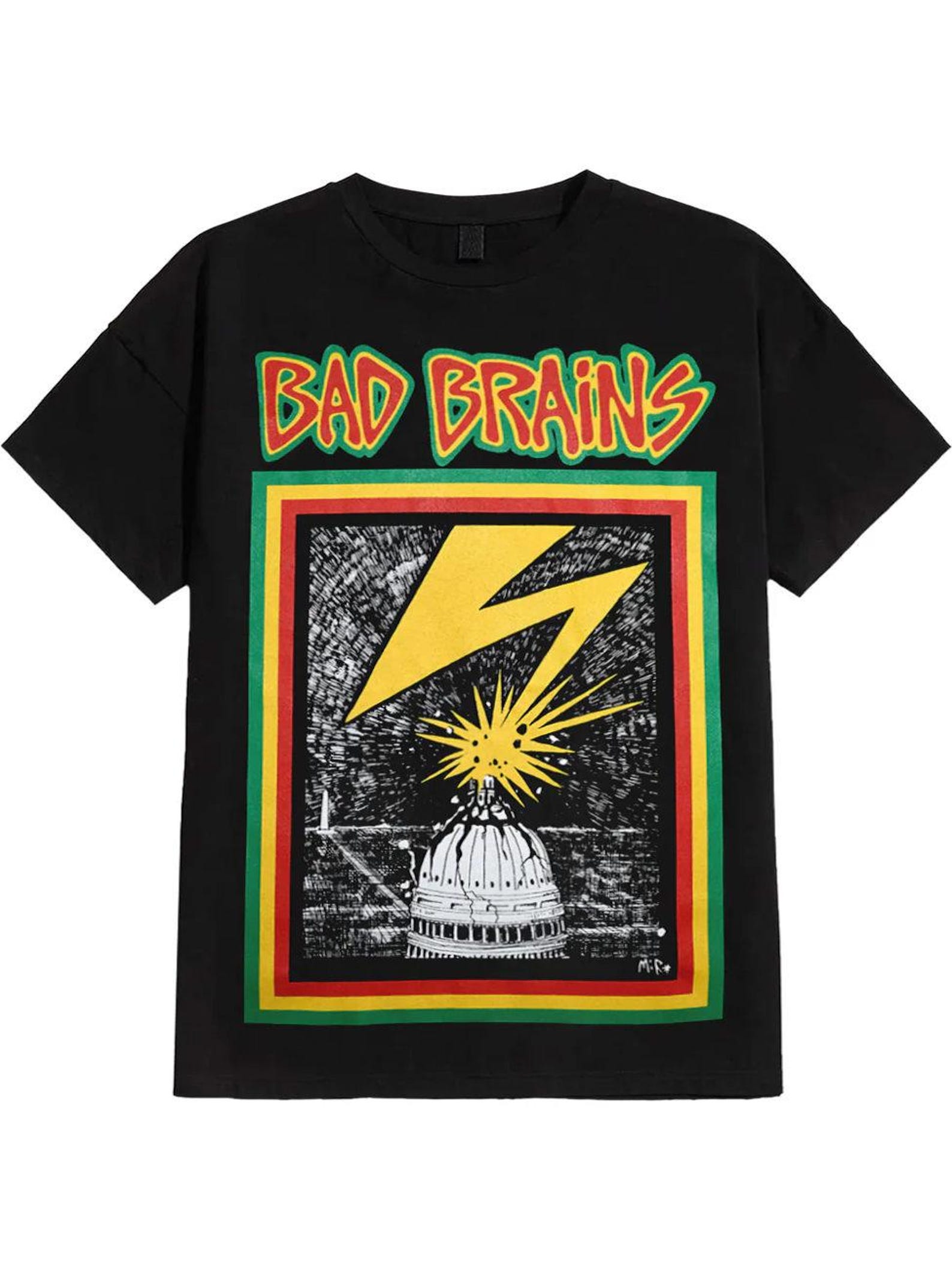Bad Brains Mens T shirt- Officially Licensed Band Punk Band Capital Merch - 80s Boyfriend Tee S