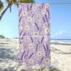 Lavender Daisy Boho Beach Towel Patterned Sunscreen And Windproof Suitable For Swimming Pool Camping Travel