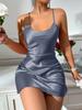 Women's Sexy Sleepdress - Soft Smooth Fabric, All-Season Lounge & Nightgown, Easy-Care Round Neck Sleepwear, Elegant Bedroom Attire