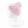 Pristine CHANEL Knit cap COCO Mark Heart Rhinestone pink cashmere Women Used
