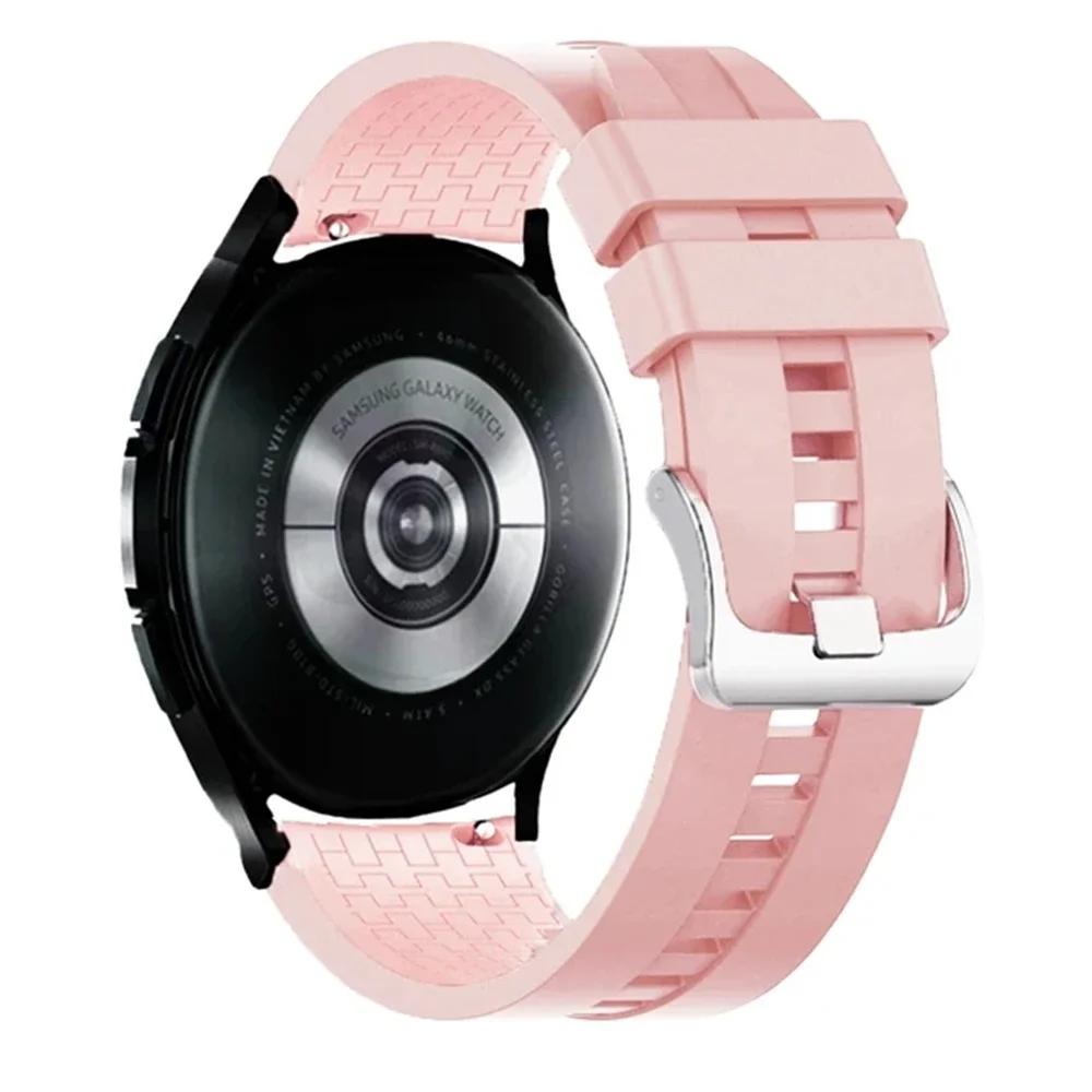 Silicone 20mm 22mm Watch Strap For Samsung Galaxy Watch 7/6/5 Pro 44mm 40mm 4 6 Classic 43mm 47mm Bracelet Sports Band Wristband