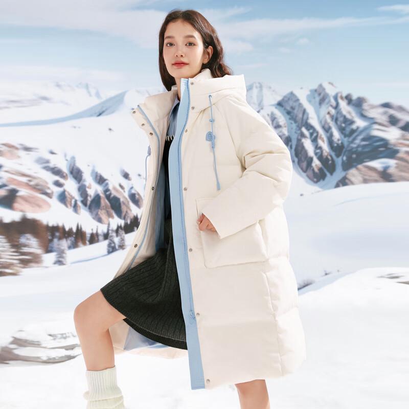 

Женский пуховик средней длины антистатический XS