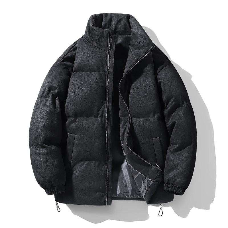 Suede Velvet Men's Trendy Retro Cotton Jacket - Winter Stand Collar Couple's Outerwear