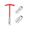 Spark Plug Socket Set with 16mm Durable and for Car T-Handle, & 21mm, 360° Rotation, Rust-Resistant, Maintenance.