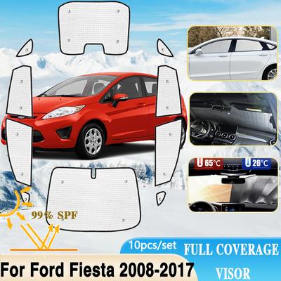 Pentru Ford Fiesta MK6 Accesorii 2008 ~ 2017 Sedan Hatchback Parbriz Mașină Parasolare Vizor de protecție UV 2009 2010 2011