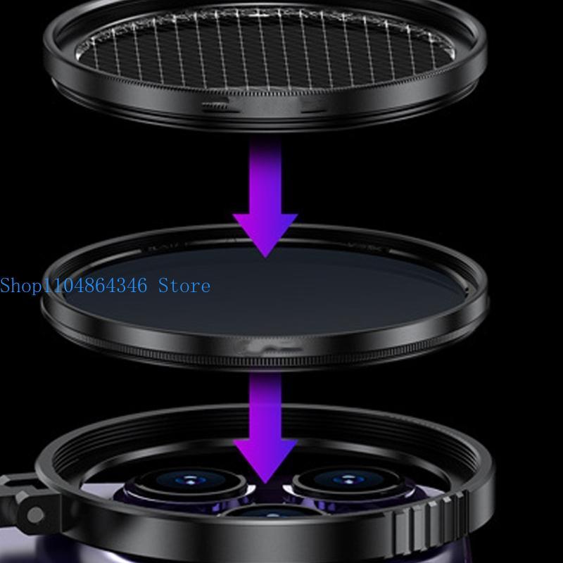 Rotating 360 Degree Adjustable CPL Filter Suitable For Smartphone Magnetic Fast Release Portable Foldable Lens Accessory
