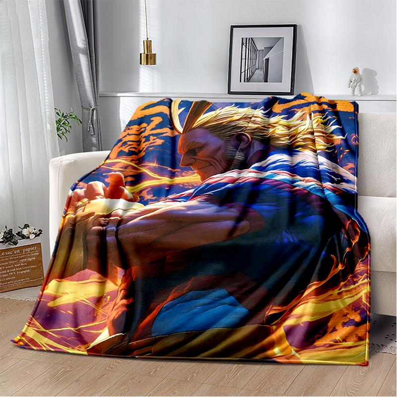 3D My Hero Academia Deku Bakugou Cartoon Anime Blanket,Soft Throw Blanket for Home Bedroom Bed Sofa Travel Picnic Cover Kids
