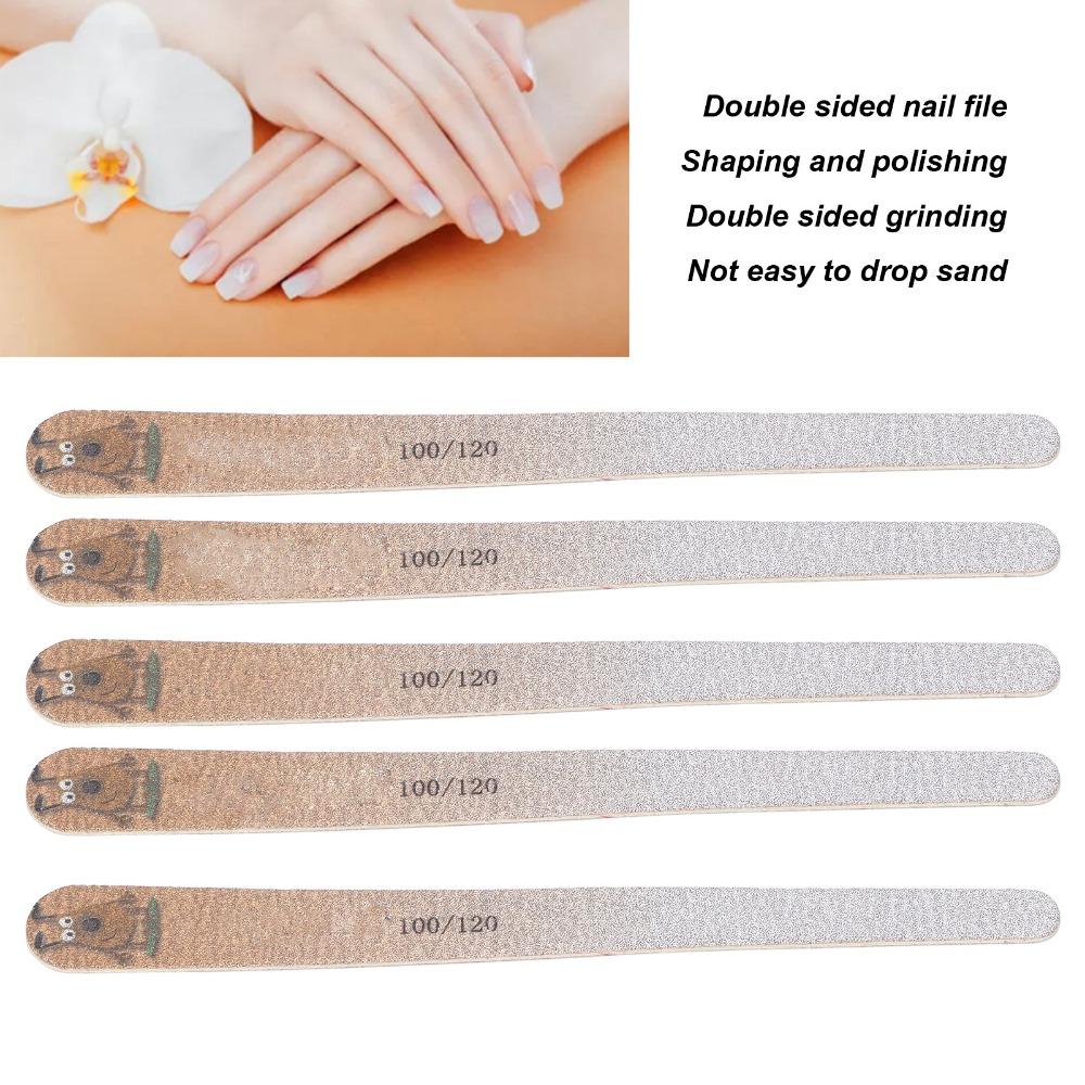 20pcs Reusable Manicure Sanding Strip Yellow Professional Nail Shaping File  For Home Use