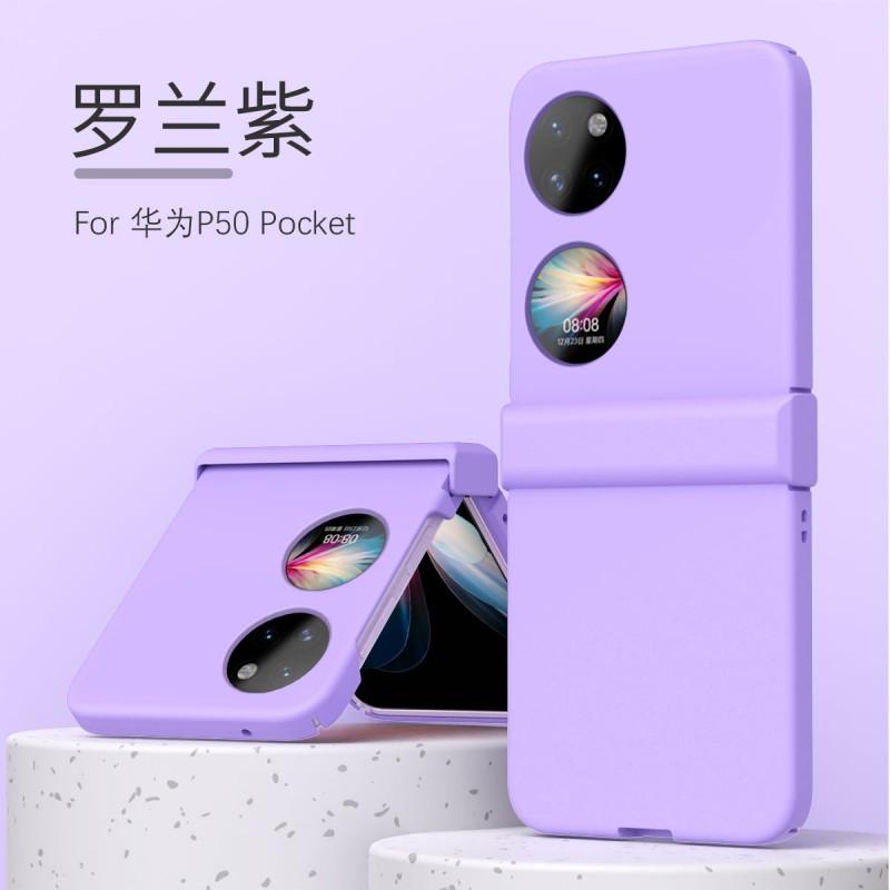 Full Coverage Protective Case P50 Pocket 5G With Hinge Guard Shockproof PC Shell In Solid Colors