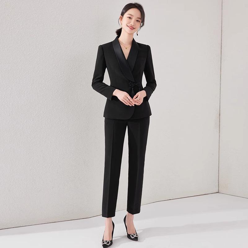 New Chinese Style Women's Suit Set: Spring-Autumn Fashion, Elegant Formal Wear