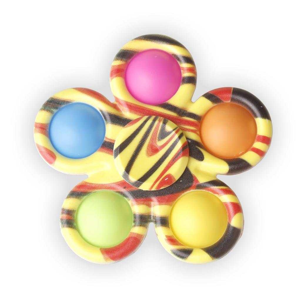 Non-Toxic Fidget Spinner Sensory Pops Finger Toys Tie Dye Simple Push Bubble Hand Spinner For Adhd Autism Anxiety Stress Relief Gifs