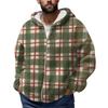 Men'S  Winter Zipper Hooded Fleece Sweatshirt With Patch Pocket Casual Jacket