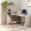 VidaXL L-shaped Corner Desk High Gloss White Engineered Wood 800753