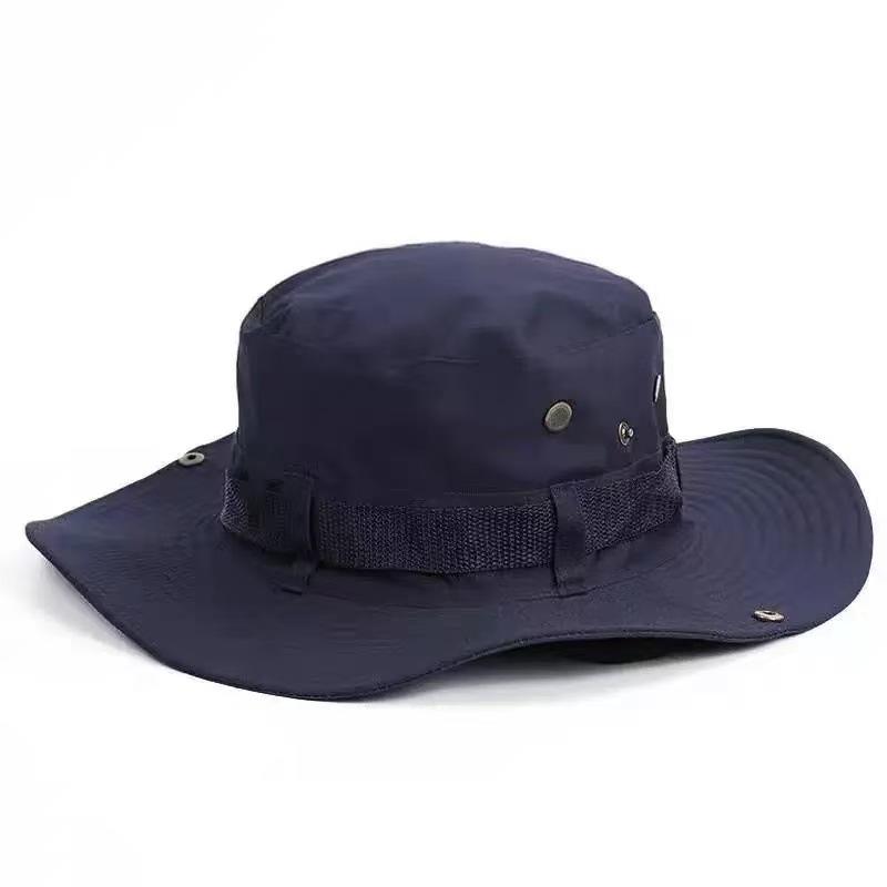 New outdoor face covering mountaineering hat men's fishing face covering large brim sun protection sun protection bucket hat