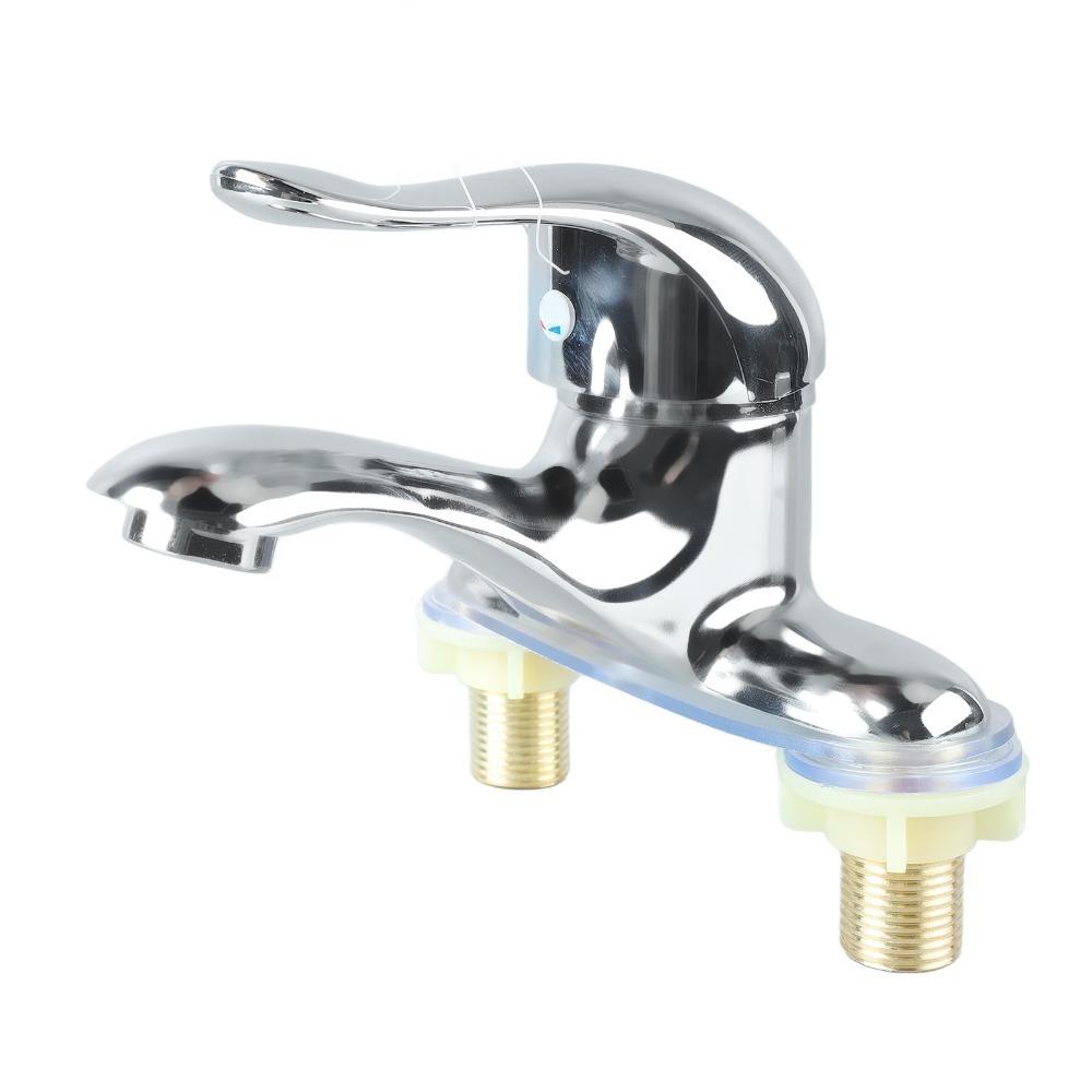 Single Handle Mixer Tap 2 Hole Faucet Durable Sink Faucet  Hotel