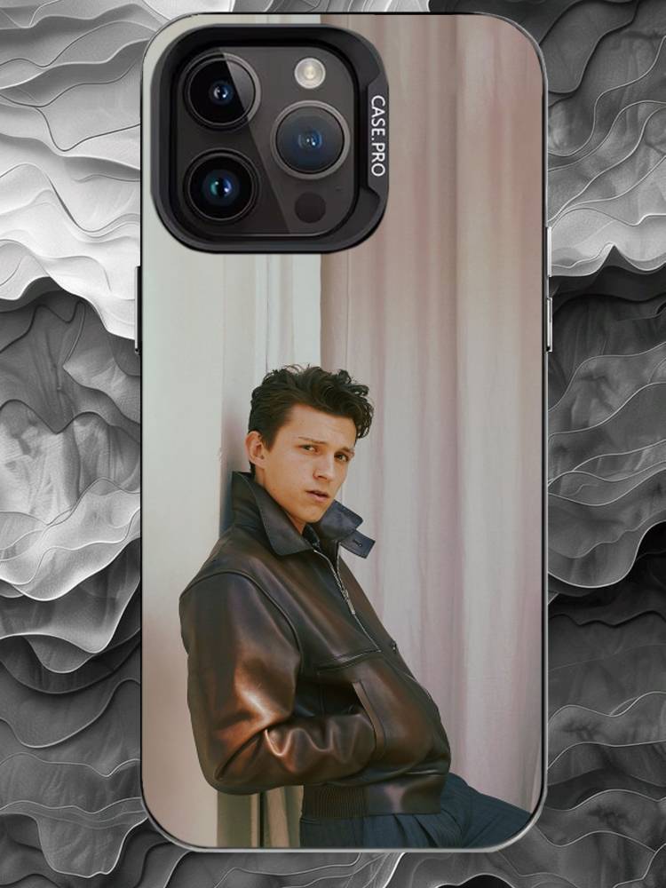 

T-Tom Holland Phone Case For iPhone 17 16 15 14 13 12 11 Pro Max Plus Silver Matte Black Cover iPhone17promax