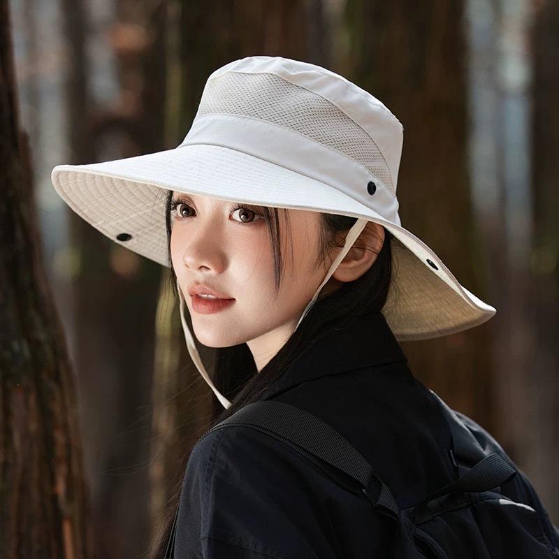 Outdoor mountaineering camping sun protection hat women's UV protection sun hat summer light breathable sun hat men