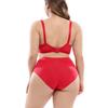 Plus Size Dessous-Set mit Bügel aus floraler Spitze, transparenter BH-Anzug, sexy EF-Cup, dünner Bralette, unsichtbarer BH