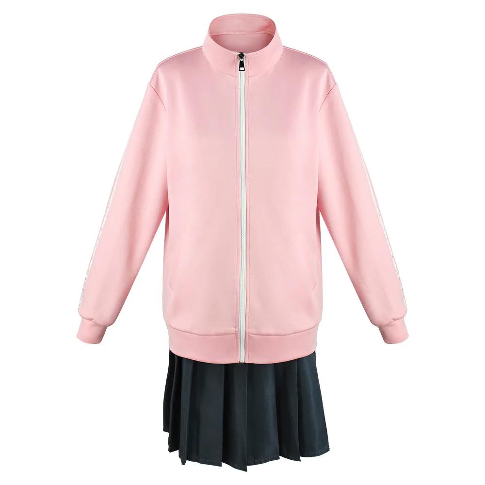 Just Saiyani Cosplay Bocchi The Rock Gotou Hitori Cosplay Costume JK Uniform Pink Jacket Skirt Wig Suit Halloween Anime Cosplay