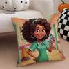 Fun Casual Western Cooking Mama Game Cartoon Cushion Cover Throw Pillow Cover Hidden Button Durable Polyester Chair Cushion