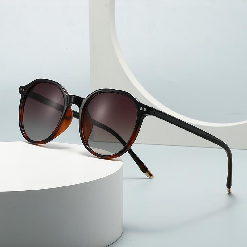 Latest European and American Cross-Border Trendyy Stt Photography Retro Literary Sunglasses Modern Charm Ins Style Round Sunglas
