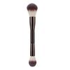 Pinceau de maquillage à double extrémité: Pinceau Doux à Poils pour Fond de Teint, Contouring, Poudre & Flamme pour une Utilisation Beauté Multifonctionnelle