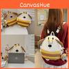 Cute Cartoon Bee Dog Design Children Backpack With Plush Pendant For School And Travel Use