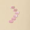 Glänzende Rosa Französische Schleife Klebenägel – Niedliches & Vielseitiges Nagelkunst-Set (24 Stück)