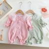 Newborn Baby Girl Spring & Autumn Princess Dress Romper - Floral Full Moon Outing Outfit