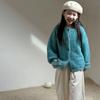 Kids' Fluffy Knitted Cardigan - Autumn/Winter Casual Korean Style Sweater for Boys & Girls