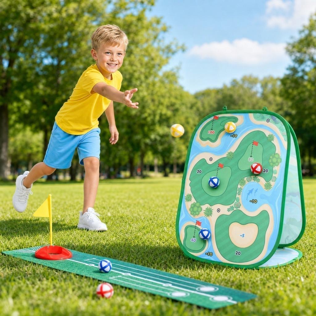 Golf Toy Set Folding Boards for Kids Outdoor Games