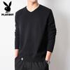 Playboy Men's Casual V-Neck Knit Pullover