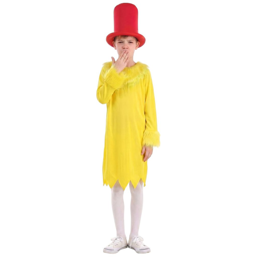Halloween Kids Costume Set, Funny Green Outfit with Hat and Tie, Party Cosplay Apparel for Toddlers, Non- Theme
