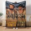 Name Custom Terence Hill und Bud Spencer Druck Flanelldecke Hohe Qualität Warm Bequem Decke für Alle Jahreszeiten Perfekt für Geschenke Heimdeko