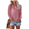 JPNTKY Women's Fashion Casual Long Sleeve O-Neck  Blouses & Shirts